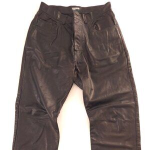 Paul Smith Men’s Black Leather Jeans 34x34